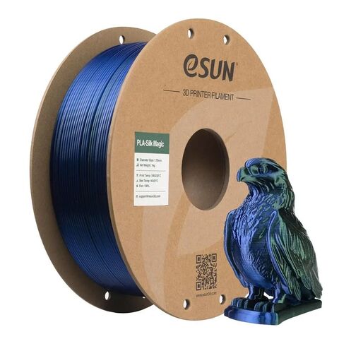 Пластик для 3D-печати eSUN PLA-Silk Magic, 1,75 мм, 1 кг, синий/зелёный, PLA-SKMG175B-UG1P1