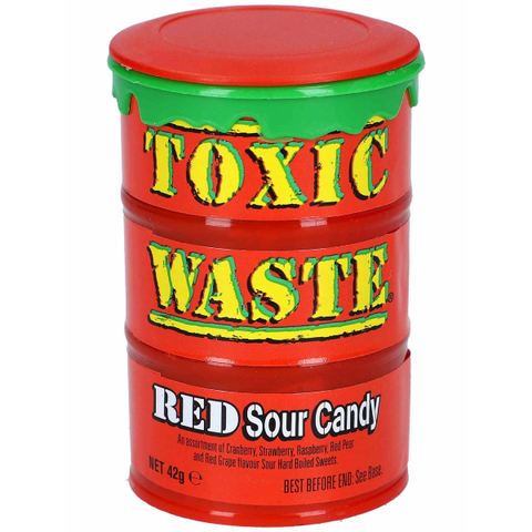 TOXIC WASTE Red Sour Candy Ассорти (брусника, клубника, малина, красн. груша, красный виноград) 42гр