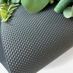 №2 Подошва для кукольной обуви из фоамирана, цвет Черный, ромб, 3 мм, 35*25 см, 1 шт.