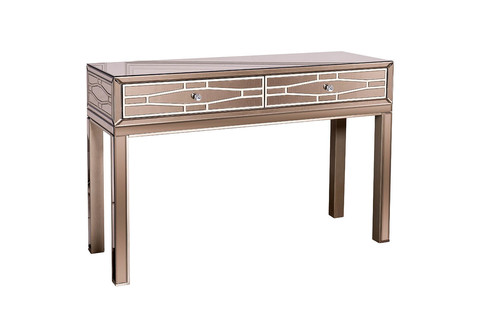 Консоль с ящиками в прихожую 80x42x120см Garda Decor зеркальный фасад