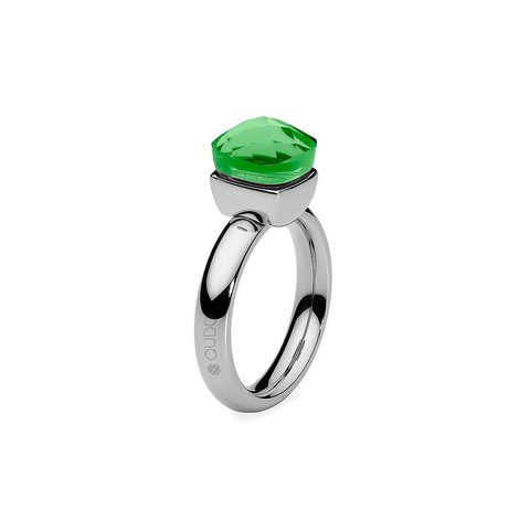 Кольцо Qudo Firenze peridot 16 мм 610841/15.9 G/S цвет зеленый, серебряный