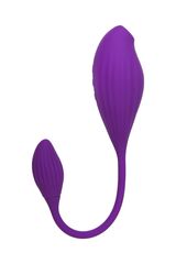 Фиолетовый вакуумный стимулятор клитора Ginny с виброяйцом - 