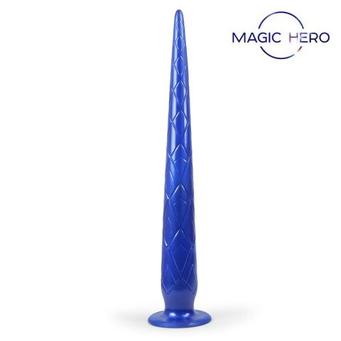Синий стимулятор с ромбовидным рельефом - 37 см. - Bior toys MAGIC HERO MH-13030