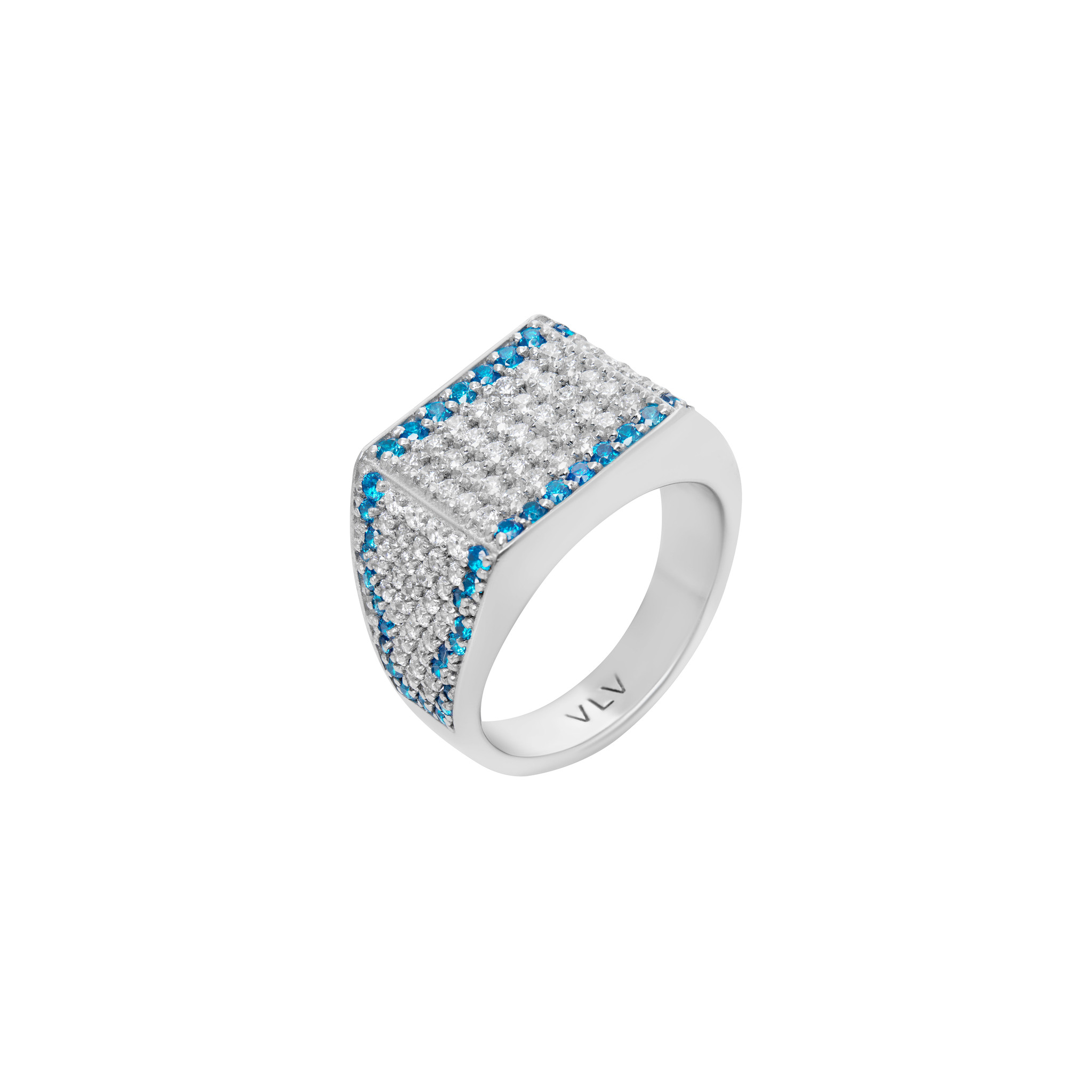 VIVA LA VIKA Кольцо Blue Square Signet Ring viva la vika кольцо square macaroon ring – apple