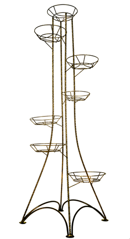 Подставка для цветов напольная Березка на 7 горшков (витая)