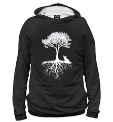 Толстовка "Французский бульдог у дерева"