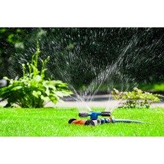 GRINDA RR-Pro, 3 сопла, на подставке с колёсиками, ударопрочный пластик, круговой распылитель, PROLine (429317)