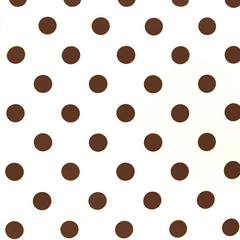 Ткань плательная Кашибо коричневый горох на белом, d 4,2 см