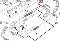 СОЛДАТИК ЗАДНЕГО БАРАБАНА NEXIA, LANOS, CHANCE, SENS, AVEO -2011, ESP GM