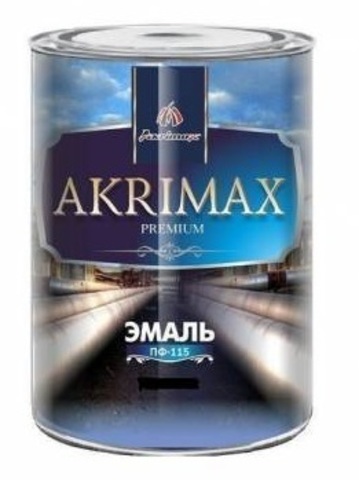 Эмаль алкидная ПФ-115 «AKRIMAX- РREMIUM», желтая 0.8кг (14шт/уп)(700)