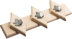 Вешалка 32х14см с 3-мя металл. крючками Клен/Липа  Банные штучки  (32309)