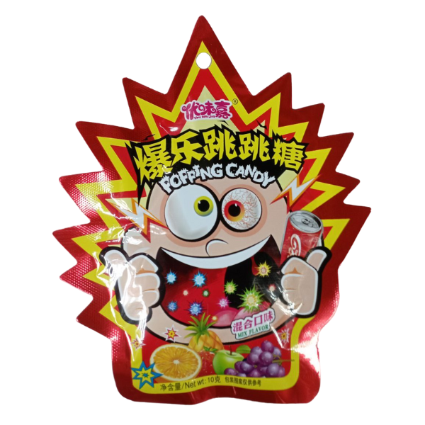 Кислая взрывающаяся посыпка ассорти вкусов You Wei Jiq Popping Candy, 10 гр