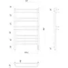 Lemark LM04910Z Полотенцесушитель электрический Lemark Linara LM04910Z П10 500x900, диммер справа, хром