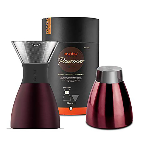 Кофеварка портативная Asobu Pour Over (1 литр), красная