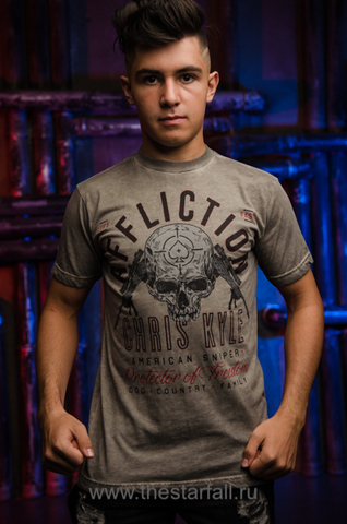 Affliction | Футболка мужская CK BREATHLESS A20099 перед на модели