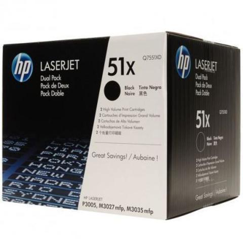 Оригинальный картридж HP Q7551XD (№51XD), чёрный