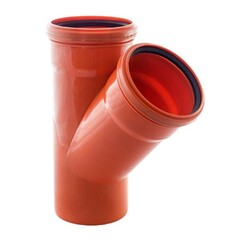 Тройник ПП (полипропилен) для наружной канализациии 45гр. Дн 200-160, РосТурПласт