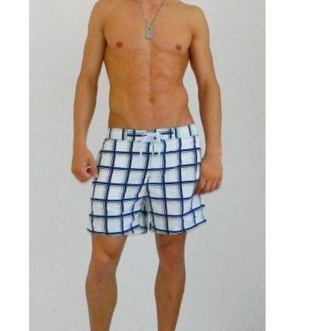 Мужские шорты плавательные клетчатые  Calvin Klein Swimming Edition Check