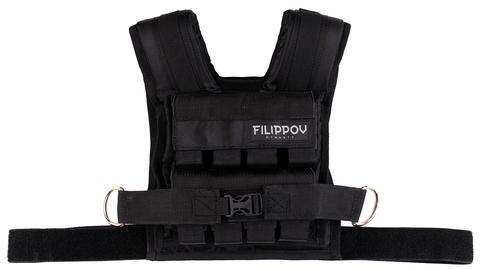 Жилет-утяжелитель Hard Training Filippov от 5кг (4 грузика), черный
