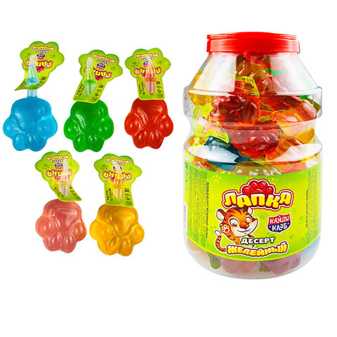 Десерт желейный Лапка 1кор*6бл*56шт, 35гр