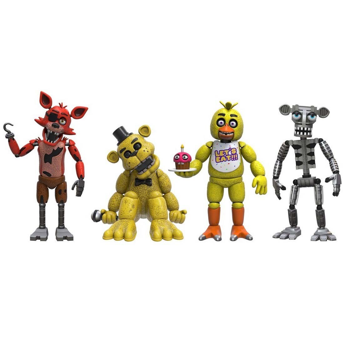 Фигурки five nights at freddy s. АНИМАТРОНИКИ Фредди персонажи. АНИМАТРОНИКИ ФНАФ 1 Голден Фредди игрушка. Фигурки персонажей из фнафа. АНИМАТРОНИКИ на шарнирах.