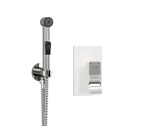 WasserKRAFT A010657WHITE Встраиваемый комплект для биде со шлангом 120 см