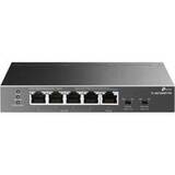 TP-Link TL-SG1005P-PD Настольный коммутатор с 5 гигабитными портами (1 порт с входящим PoE++, 4 порта с исходящим PoE+)
