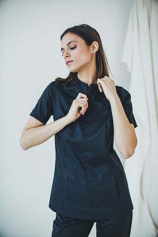 Блуза женская м280 toray стретч черный55