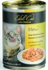 Консервы для кошек Edel Cat нежные кусочки в соусе, курица, утка