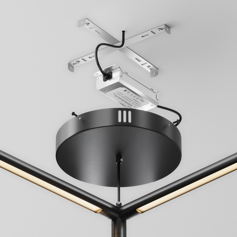 Потолочная чаша для ввода питания с блоком питания системы Maytoni SHELF CA031B-B