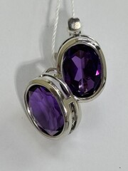 Овал   (серьги из серебра)