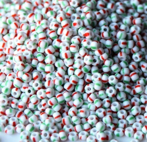 Бисер чешский полосатый Preciosa 03950, размер 6/0