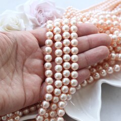 Майорка нежно-персиковая 8 мм, 1 нить, МА128