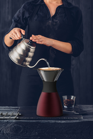 Кофеварка портативная Asobu Pour Over (1 литр), красная
