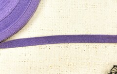 Лента киперная, хлопок, ш. 1 см, тёмная сирень