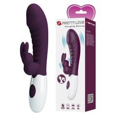 Фиолетовый вибратор-кролик Naughty Bunny - 19,8 см. - 