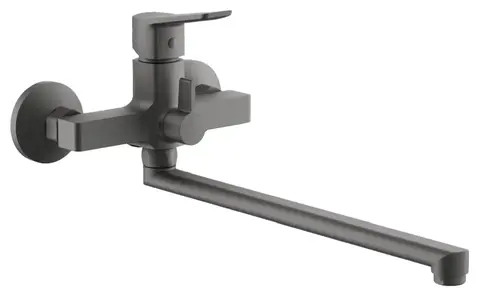 Смеситель для ванны BELZ B22715-3 длинный излив, латунь, графит