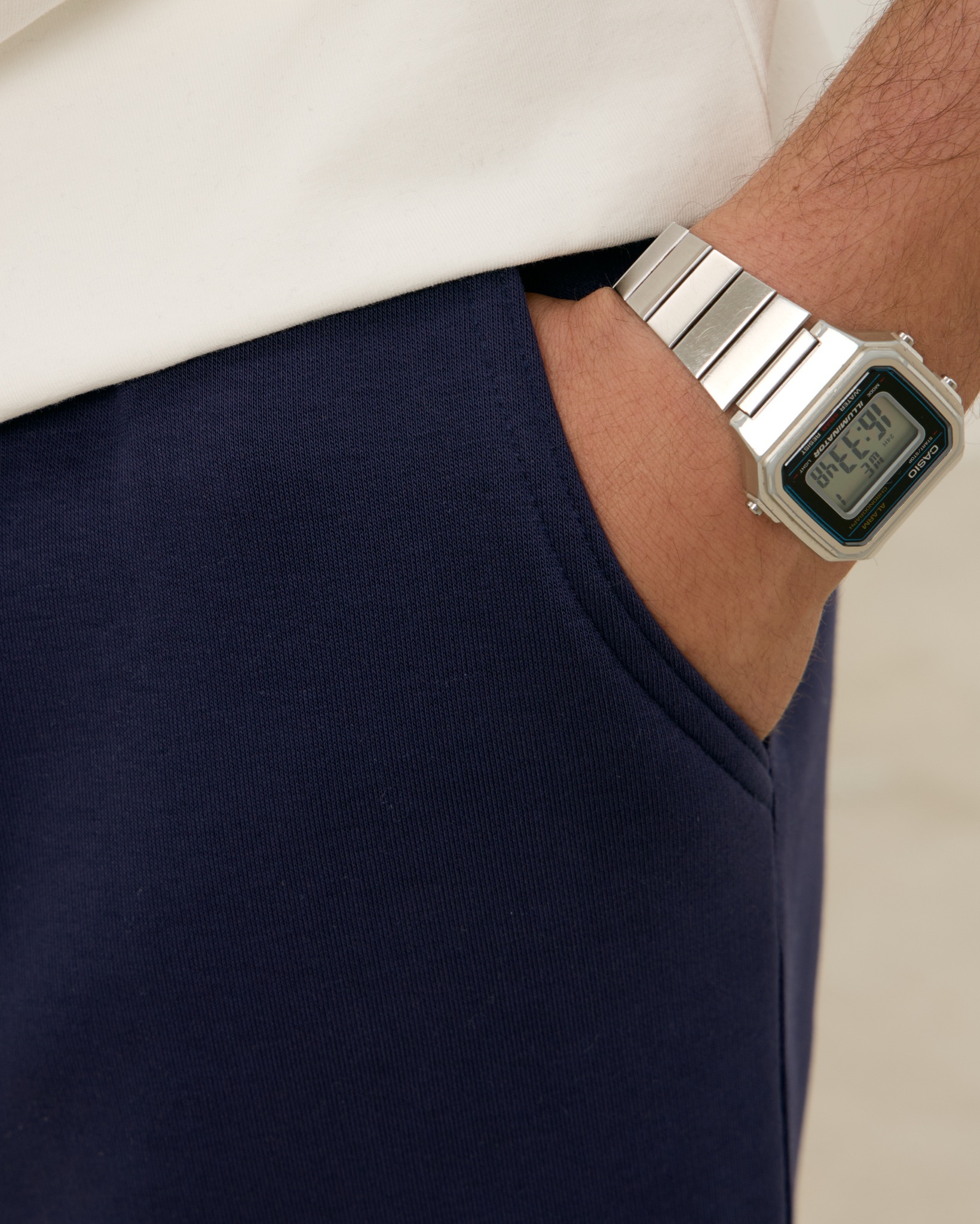 Брюки с начесом MAN, синие