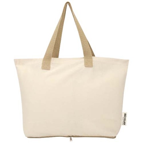 Sierra складная эко-сумка из переработанного хлопка плотностью 140 г/м² GRS, 12 л