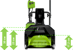 Снегоуборщик Greenworks G40ST40K5 40V (40 см) аккумуляторный, с АКБ 5 А/ч и ЗУ