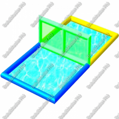 Водный надувной аттракцион «Футбольное, волейбольное поле на воде» 11×5×2 м