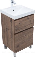 Aquanet 345684 Тумба с раковиной Алвита new 50 (Flash) напольная 2 ящ. цв.дуб веллингтон табак (345684) фото