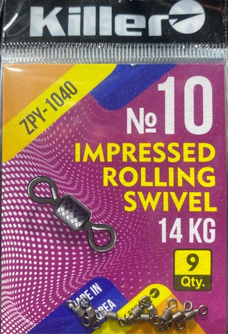 Вертлюг Killer Impressed Rolling Swivel №10, арт1040