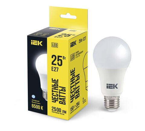 Лампа LED A80 груша 25Вт 230В 6500К E27 IEK