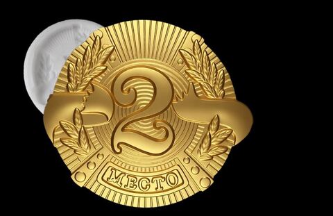 Силиконовый молд Медаль 2 место