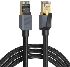 Кабель сетевой UGREEN NW343 (85731) Cat8 F/FTP Ethernet Cable, 5м, черно-серый