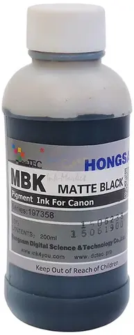 Чернила пигментные DCTec iPF500MK(p) для плоттеров Canon iPF605, iPF650, iPF670, iPF750, iPF770 Matte black (черный матовый) 200 мл (Серия 197358)