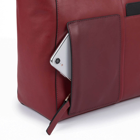 Сумка для покупок женская Piquadro Echo BD4324W100/BO бордовый, кожа натуральная