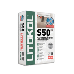 LITOLIV S50 Ровнитель пола быстротвердеющий цементный, LITOKOL, 20 кг