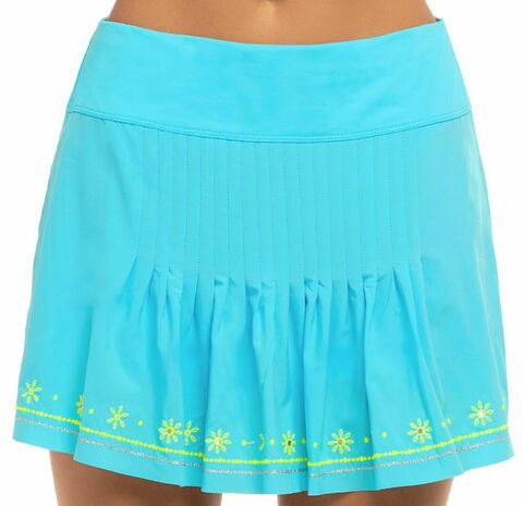 Теннисная юбка Lucky in Love Embroidery Long Stitch Around Skirt - sky